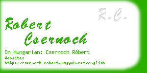 robert csernoch business card